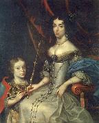 Daniel Schultz the Younger Portrait of Maria Kazimiera with her son Jakub Ludwik painting